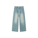 Women's Vintage Gradient Washed Wide-Leg Jeans